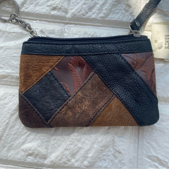 FOSSIL Sasha Patch Leather Keychain Coin Pouch NWT - Picture 7 of 7